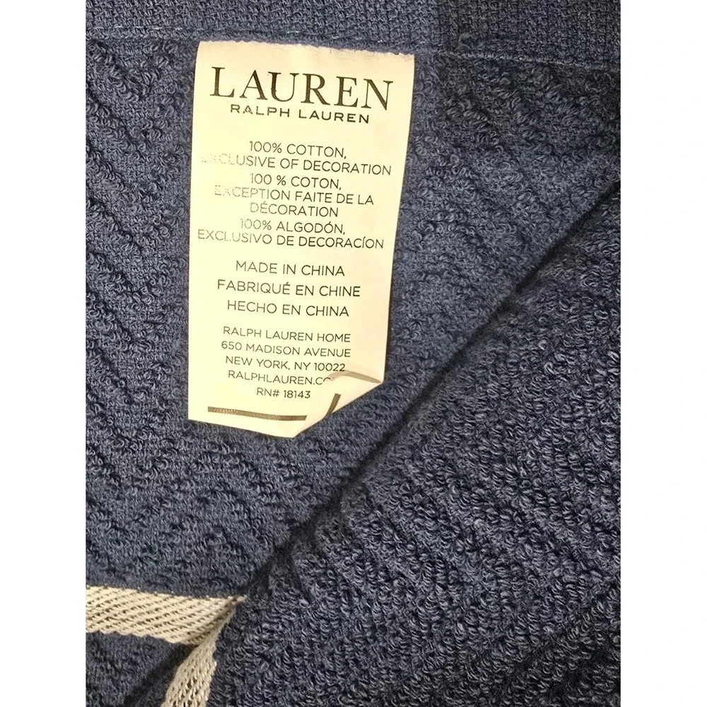 5 Piece Set 3 Ralph Lauren Kitchen Towels 1 Blue‎ Solid 2 Floral 2 Dish Scrubber